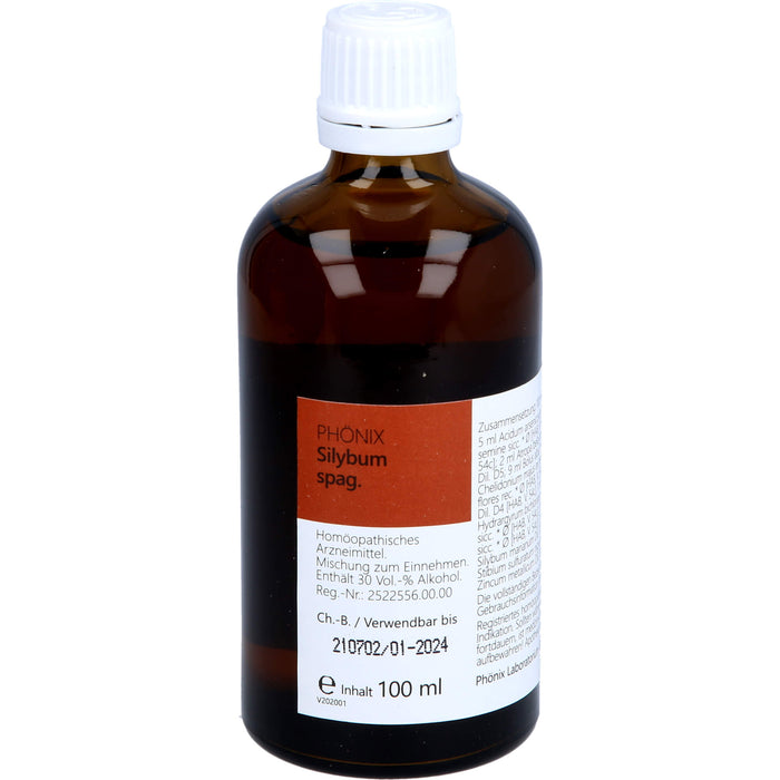PHÖNIX Silybum Spag. Tropfen, 100 ml Mischung