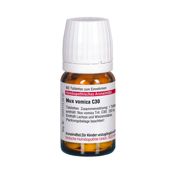 DHU Nux vomica C30 Tabletten, 80 St. Tabletten