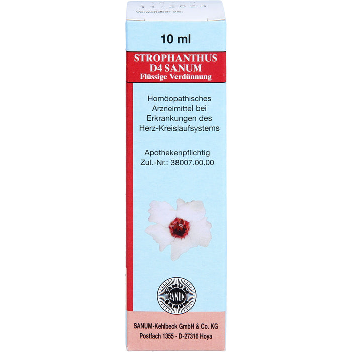 SANUM-KEHLBECK Strophanthus D4 Sanum flüssige Verdünnung bei Erkrankungen des Herz-Kreislaufsystems, 10 ml Lösung