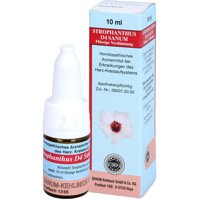 SANUM-KEHLBECK Strophanthus D4 Sanum flüssige Verdünnung bei Erkrankungen des Herz-Kreislaufsystems, 10 ml Lösung