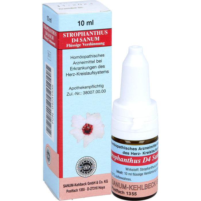 SANUM-KEHLBECK Strophanthus D4 Sanum flüssige Verdünnung bei Erkrankungen des Herz-Kreislaufsystems, 10 ml Lösung