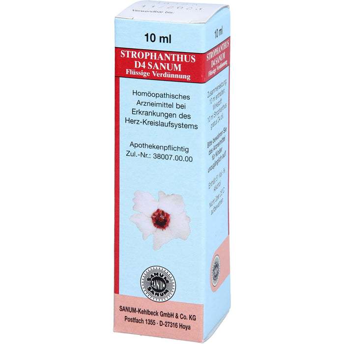 SANUM-KEHLBECK Strophanthus D4 Sanum flüssige Verdünnung bei Erkrankungen des Herz-Kreislaufsystems, 10 ml Lösung