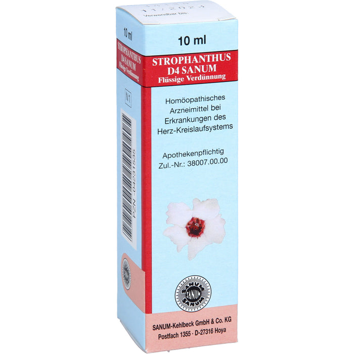 SANUM-KEHLBECK Strophanthus D4 Sanum flüssige Verdünnung bei Erkrankungen des Herz-Kreislaufsystems, 10 ml Lösung