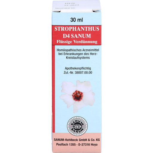 SANUM-KEHLBECK Strophanthus D4 Sanum flüssige Verdünnung bei Erkrankungen des Herz-Kreislaufsystems, 30 ml Lösung
