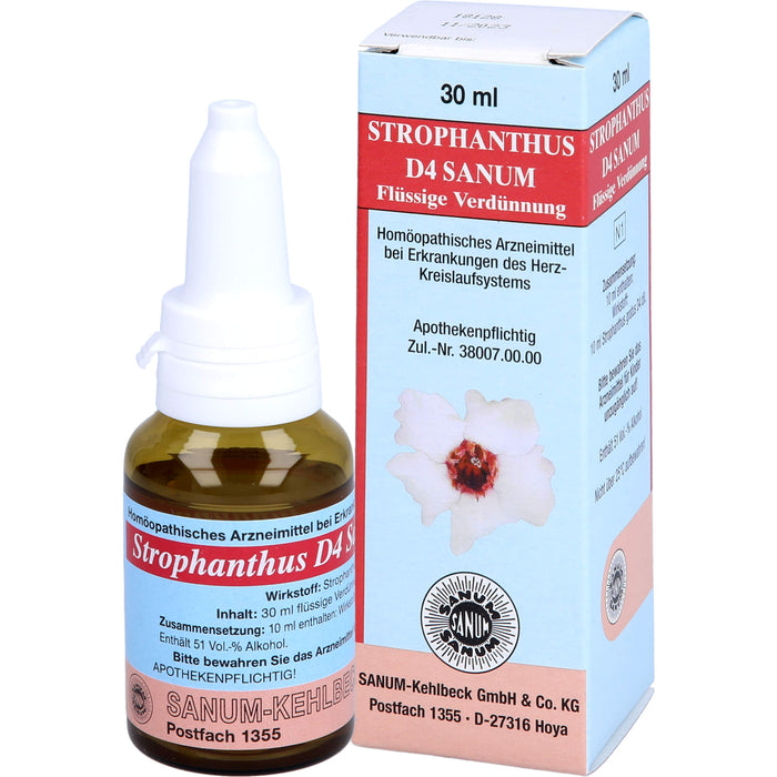 SANUM-KEHLBECK Strophanthus D4 Sanum flüssige Verdünnung bei Erkrankungen des Herz-Kreislaufsystems, 30 ml Lösung