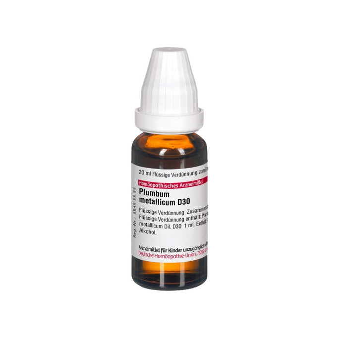 Plumbum metallicum D30 DHU Dilution, 20 ml Lösung