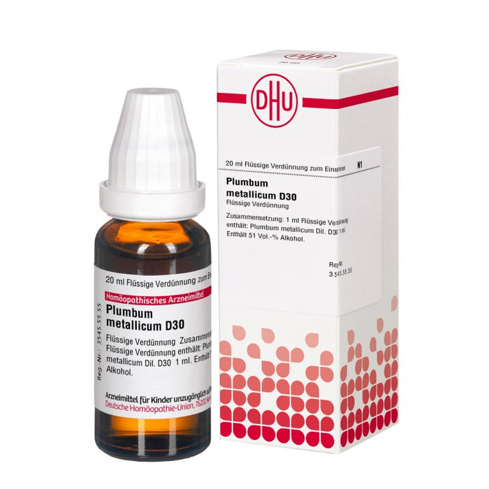 Plumbum metallicum D30 DHU Dilution, 20 ml Lösung