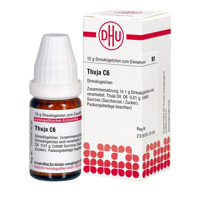 DHU Thuja C6 Streukügelchen, 10 g Globuli