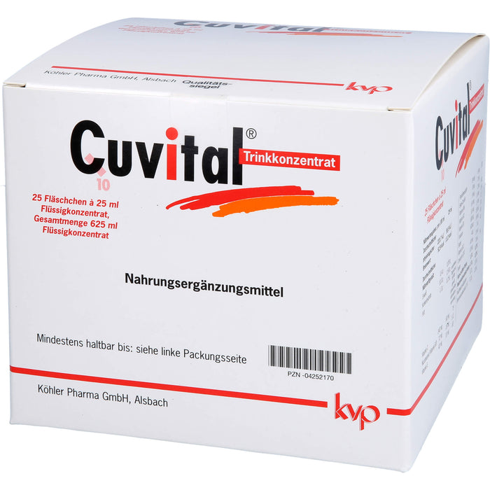 Cuvital Trinkkonzentrat mit Coenzym Q, Vitaminen, Selen und pflanzlichen Inhaltsstoffen, 750 ml Lösung