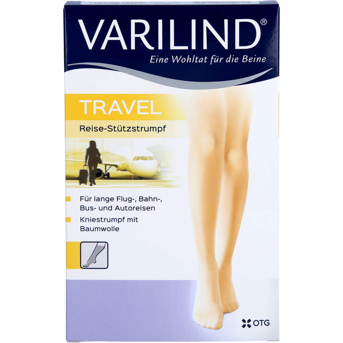 VARILIND TRAVEL Knie Baumwolle schwarz S, 2 St 