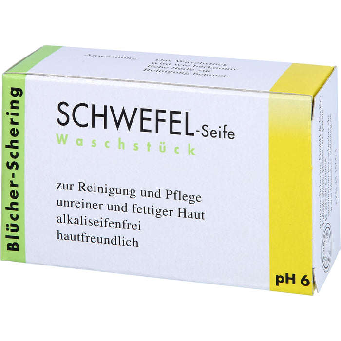 Blücher-Schering Schwefel-Seife Waschstück, 100 g Seifenstück