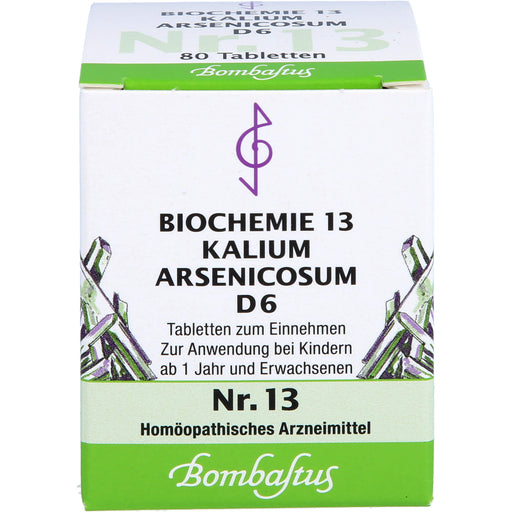Biochemie 13 Kalium arsenicosum Bombastus D6 Tbl., 80 St TAB