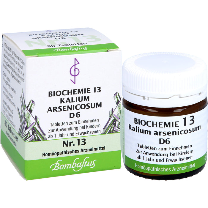 Biochemie 13 Kalium arsenicosum Bombastus D6 Tbl., 80 St TAB