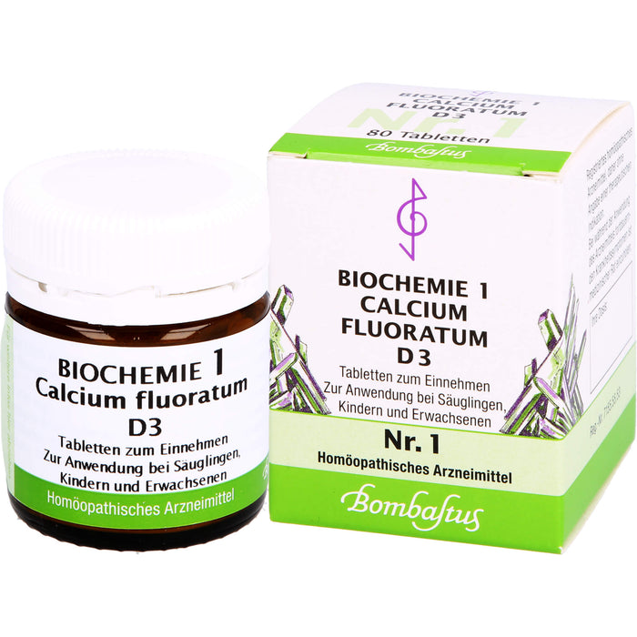Bombastus Biochemie 1 Calcium fluoratum D3 Tabletten, 80 St. Tabletten