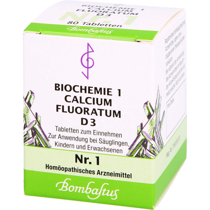 Bombastus Biochemie 1 Calcium fluoratum D3 Tabletten, 80 St. Tabletten