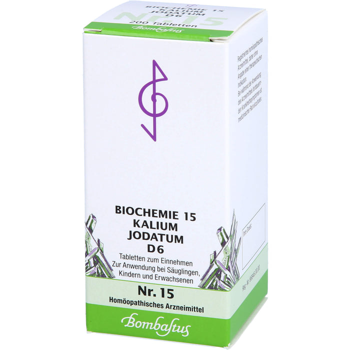Biochemie 15 Kalium jodatum Bombastus D6 Tbl., 200 St TAB