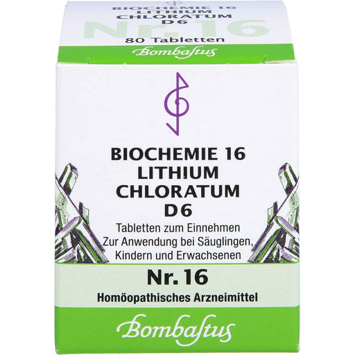 Bombastus Biochemie 16 Lithium chloratum D6 Tabletten, 80 St. Tabletten