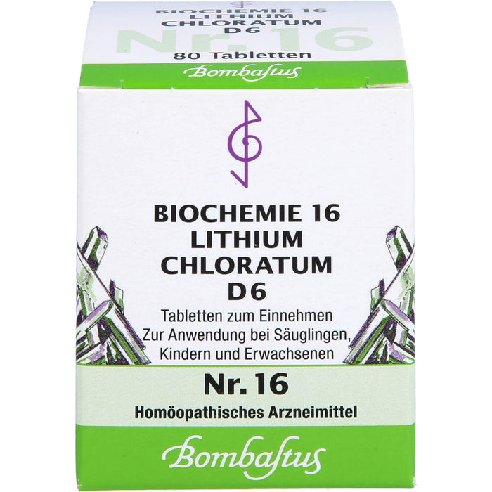 Bombastus Biochemie 16 Lithium chloratum D6 Tabletten, 80 St. Tabletten