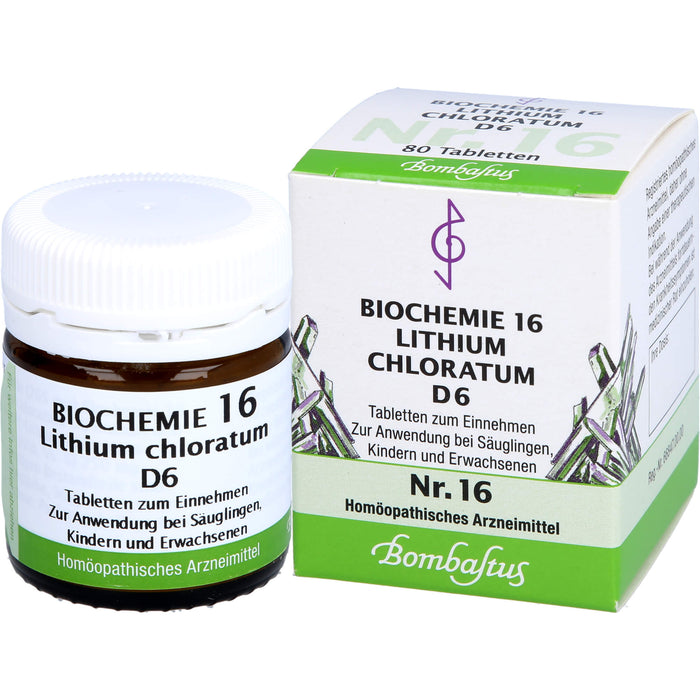 Bombastus Biochemie 16 Lithium chloratum D6 Tabletten, 80 St. Tabletten