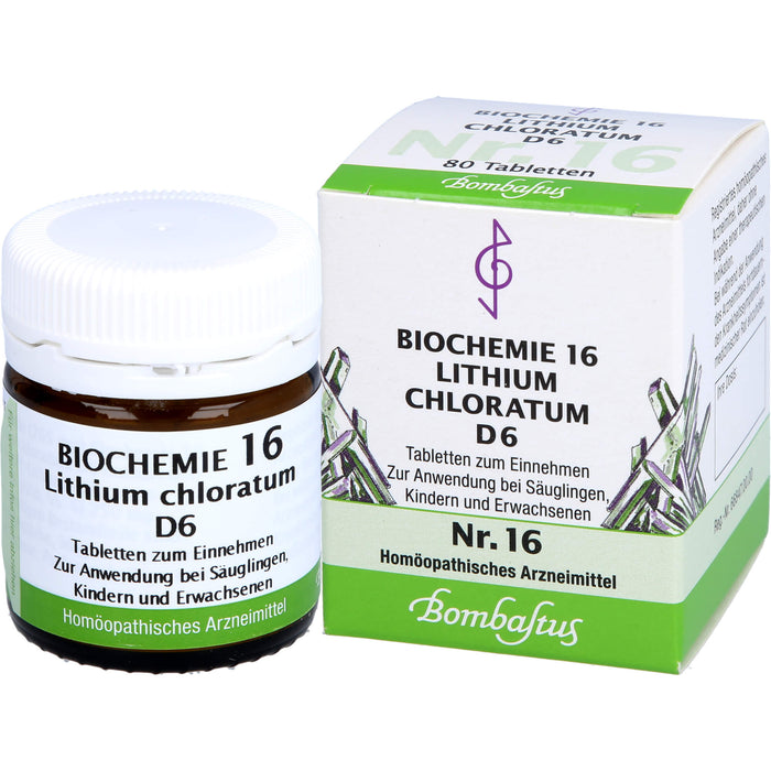 Biochemie 16 Lithium chloratum Bombastus D6 Tbl., 80 St TAB