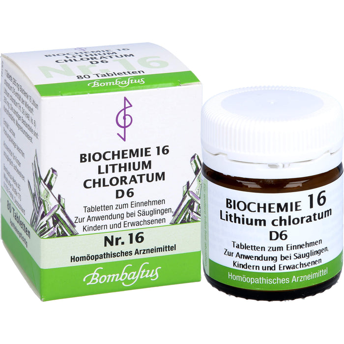 Bombastus Biochemie 16 Lithium chloratum D6 Tabletten, 80 St. Tabletten