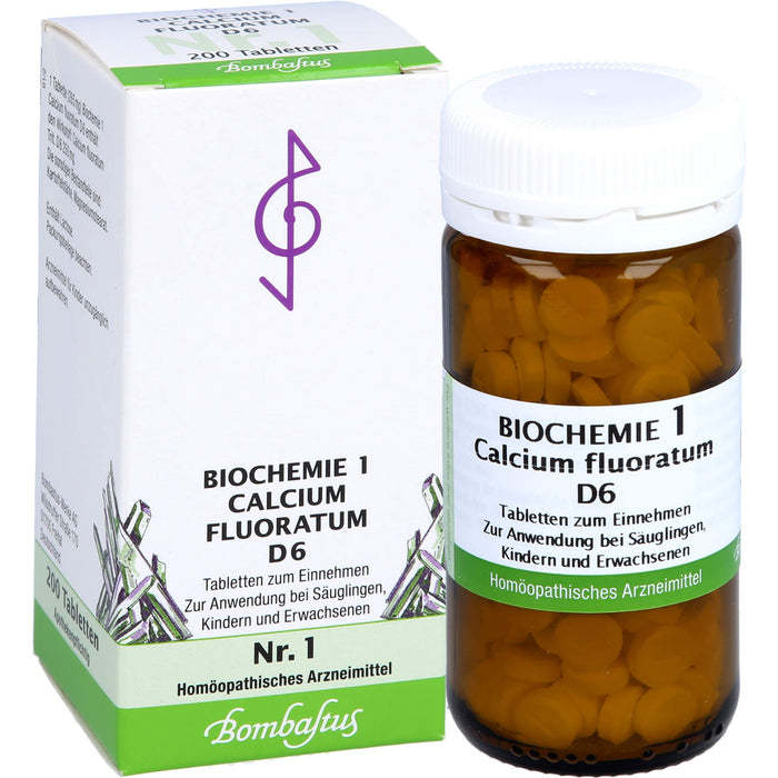 Bombastus Biochemie 1 Calcium fluoratum D6 Tabletten, 200 St. Tabletten