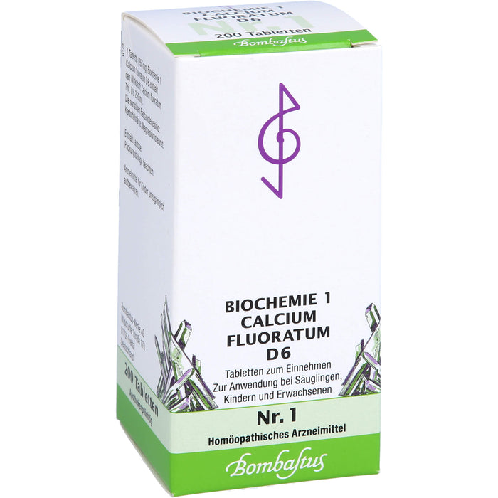 Bombastus Biochemie 1 Calcium fluoratum D6 Tabletten, 200 St. Tabletten