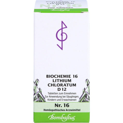 Bombastus Biochemie 16 Lithium chloratum D12 Tabletten, 200 St. Tabletten