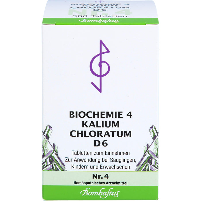 Bombastus Biochemie 4 Kalium chloratum D6 Tabletten, 500 St. Tabletten