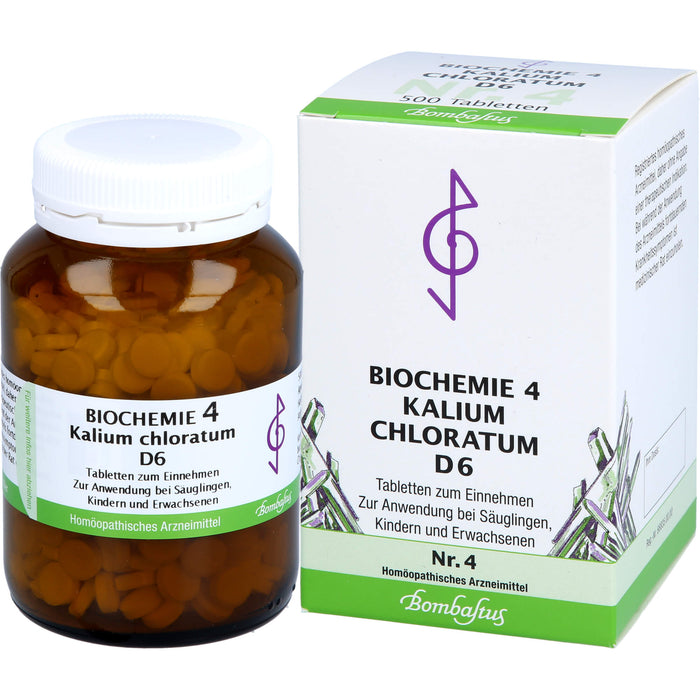 Bombastus Biochemie 4 Kalium chloratum D6 Tabletten, 500 St. Tabletten