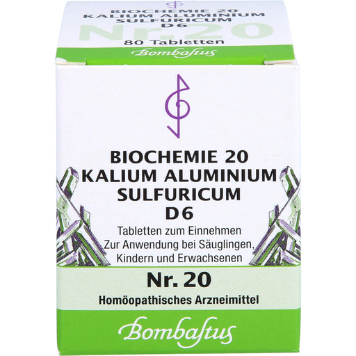 Biochemie 20 Kalium aluminium sulfuricum Bombastus D6 Tbl., 80 St TAB