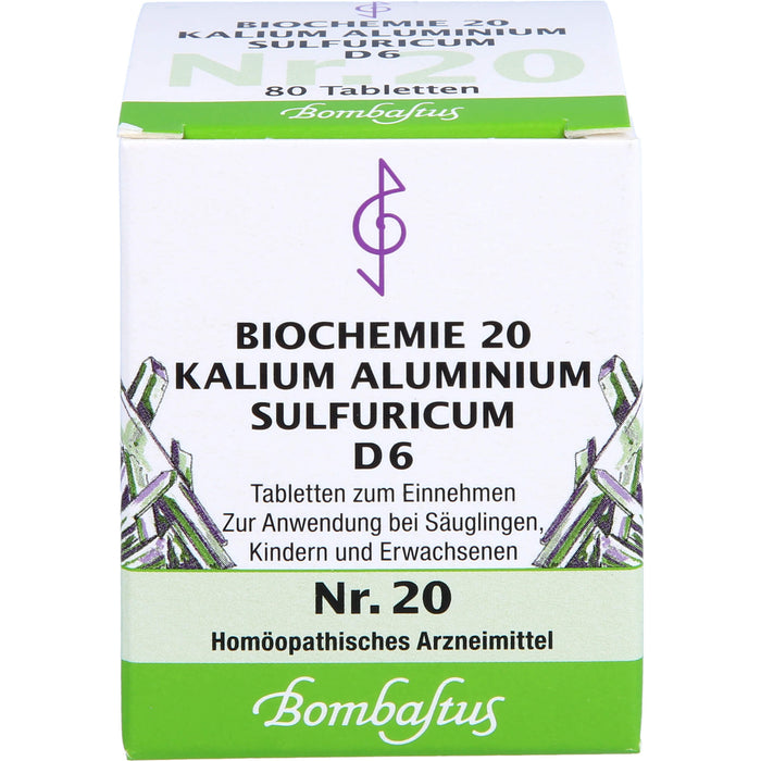 Biochemie 20 Kalium aluminium sulfuricum Bombastus D6 Tbl., 80 St TAB