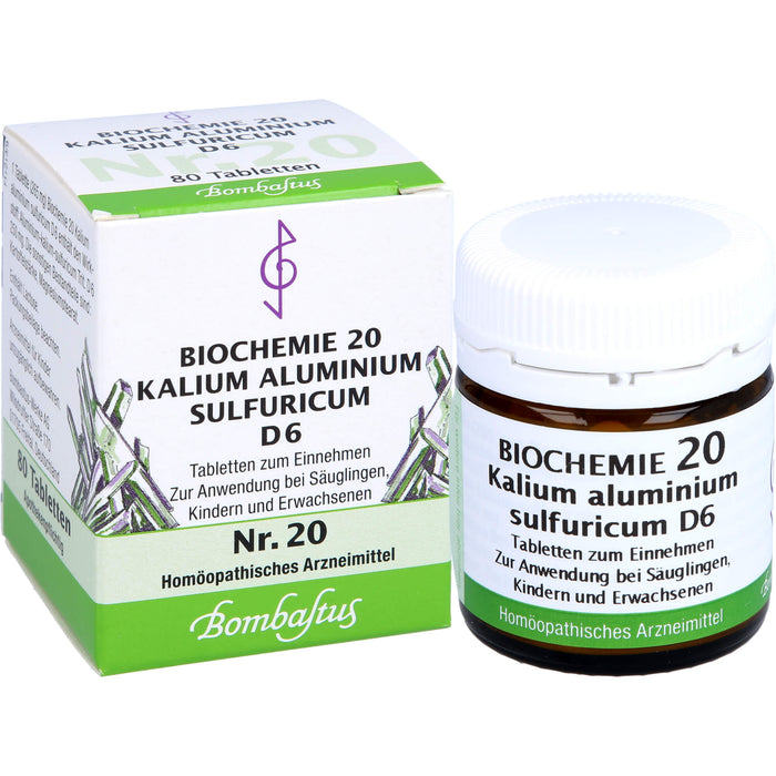 Biochemie 20 Kalium aluminium sulfuricum Bombastus D6 Tbl., 80 St TAB