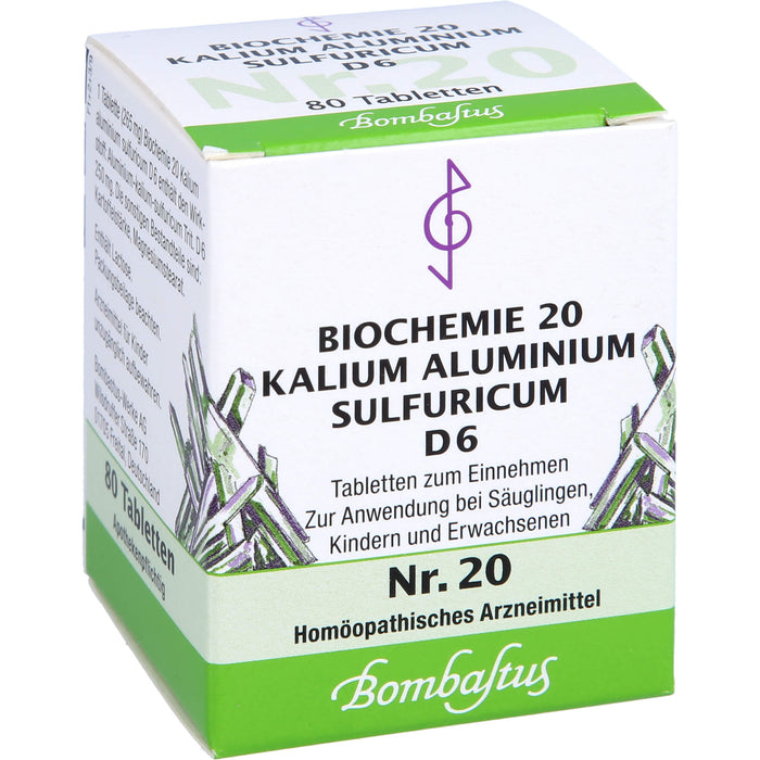 Biochemie 20 Kalium aluminium sulfuricum Bombastus D6 Tbl., 80 St TAB