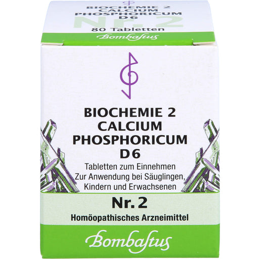 Biochemie 2 Calcium phosphoricum Bomastus D6 Tbl., 80 St TAB
