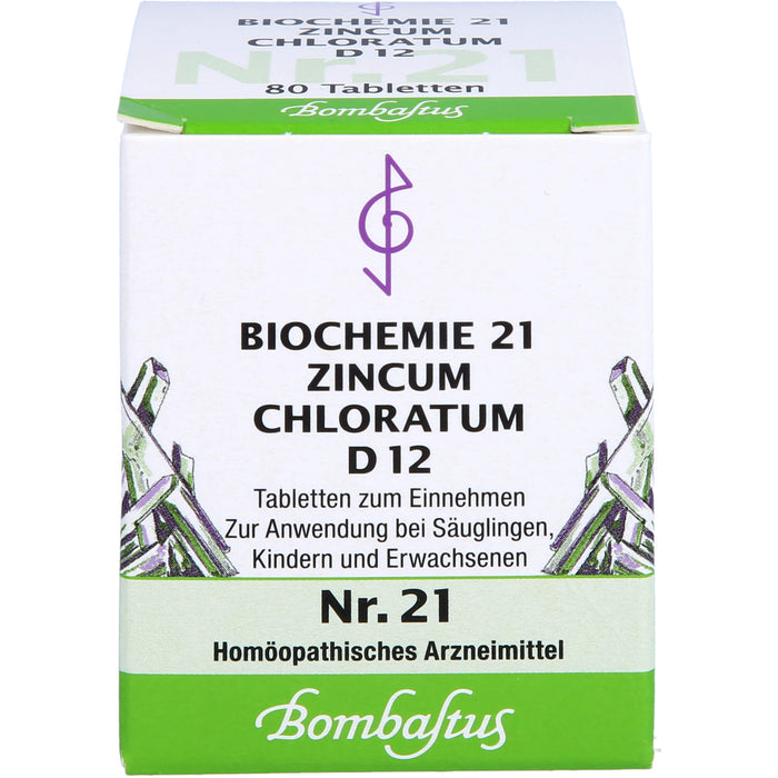 Biochemie 21 Zincum chloratum Bombastus D12 Tbl., 80 St TAB