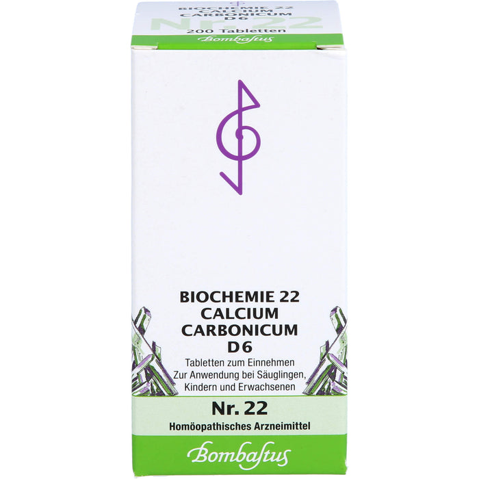 Bombastus Biochemie 22 Calcium carbonicum D6 Tabletten, 200 St. Tabletten