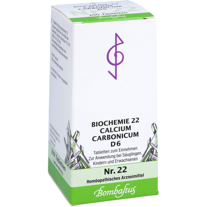 Bombastus Biochemie 22 Calcium carbonicum D6 Tabletten, 200 St. Tabletten