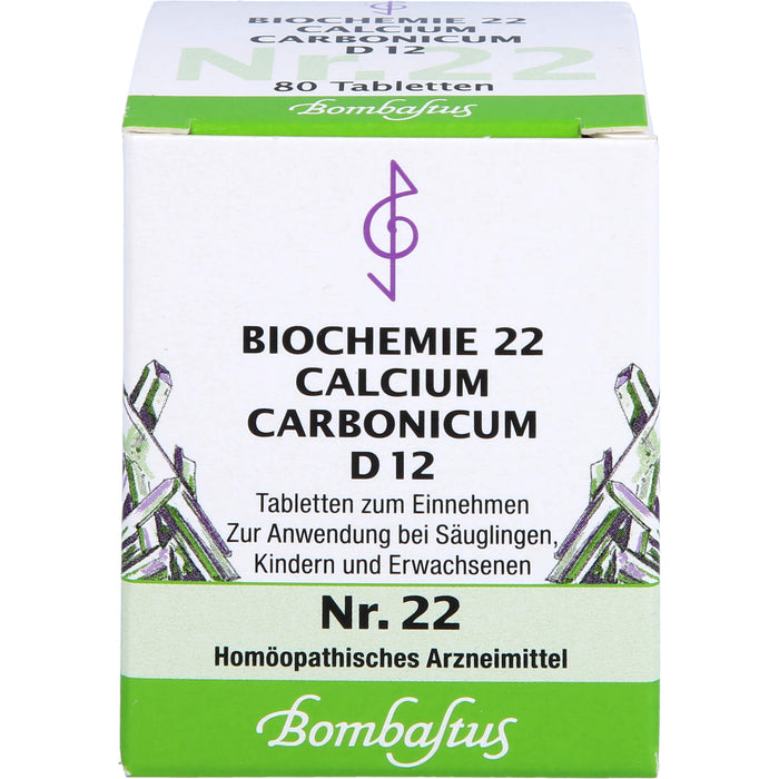 Biochemie 22 Calcium carbonicum Bombastus D12 Tbl., 80 St TAB