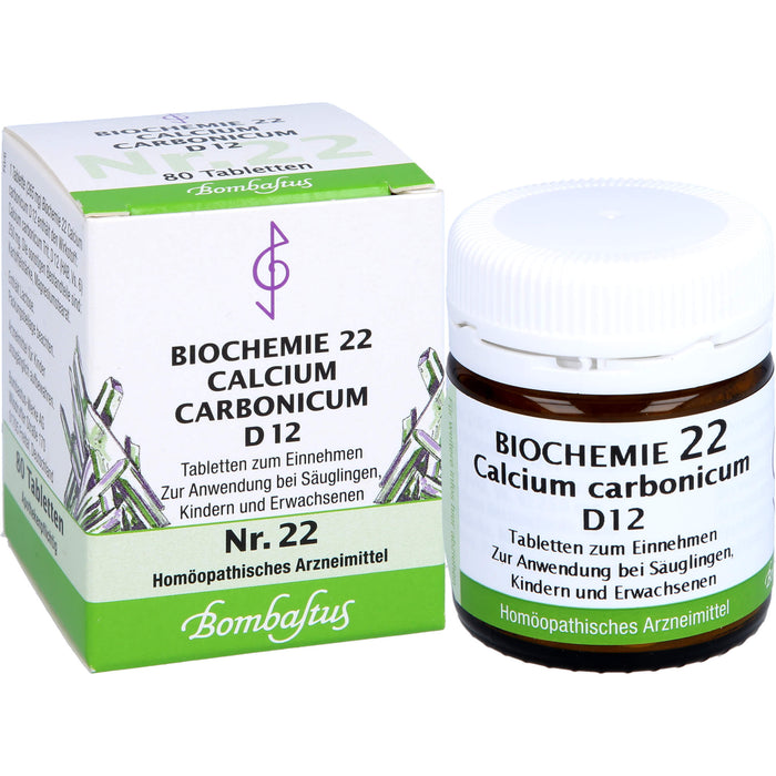 Biochemie 22 Calcium carbonicum Bombastus D12 Tbl., 80 St TAB