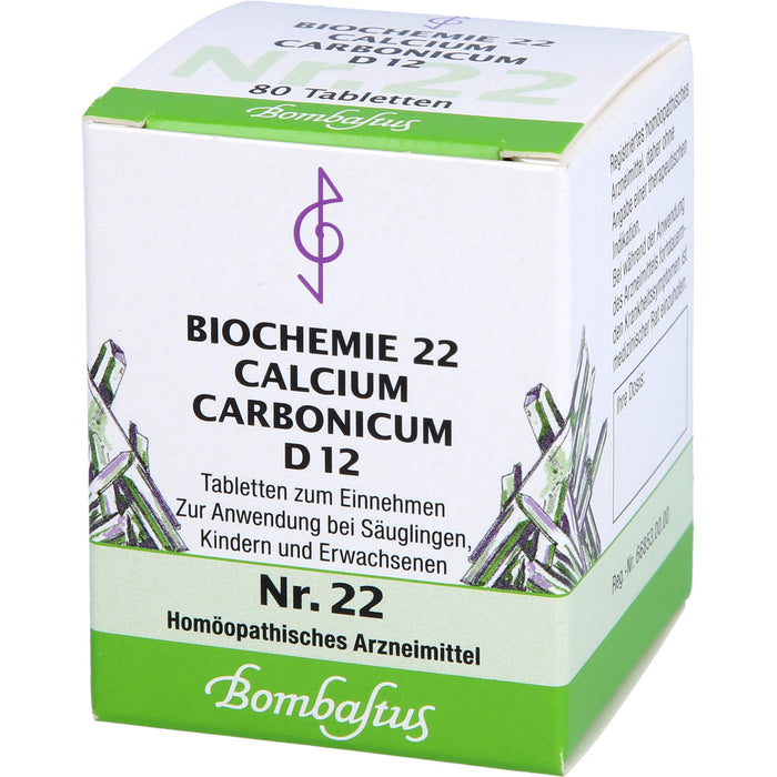 Biochemie 22 Calcium carbonicum Bombastus D12 Tbl., 80 St TAB