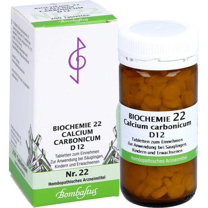 Biochemie 22 Calcium carbonicum Bombastus D12 Tbl., 200 St TAB
