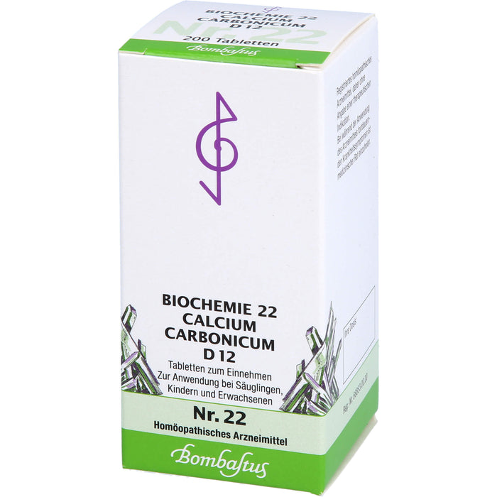 Biochemie 22 Calcium carbonicum Bombastus D12 Tbl., 200 St TAB