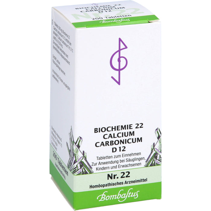 Biochemie 22 Calcium carbonicum Bombastus D12 Tbl., 200 St TAB