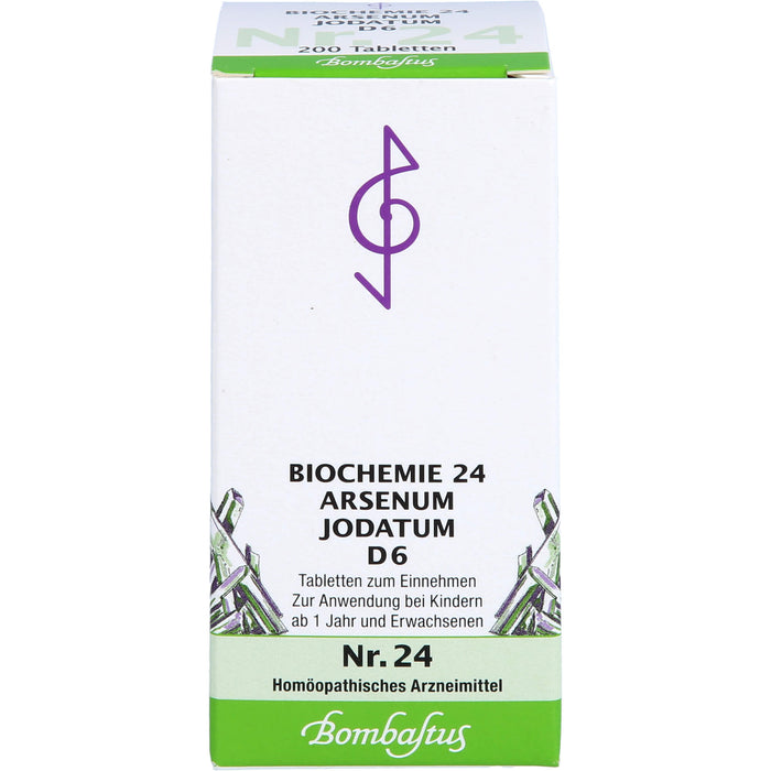 Biochemie 24 Arsenum jodatum Bombastus D6 Tbl., 200 St TAB