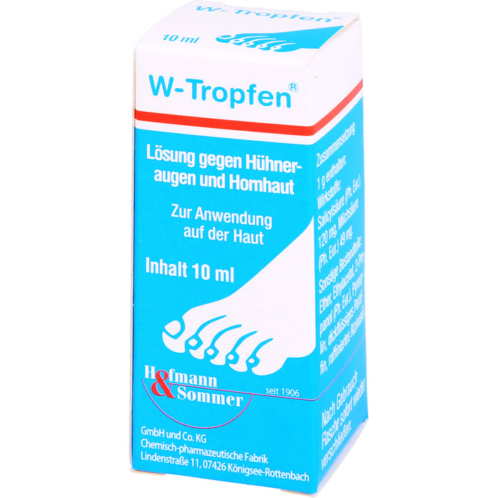 W-Tropfen gegen Hühneraugen und Hornhaut, 10.0 ml Lösung