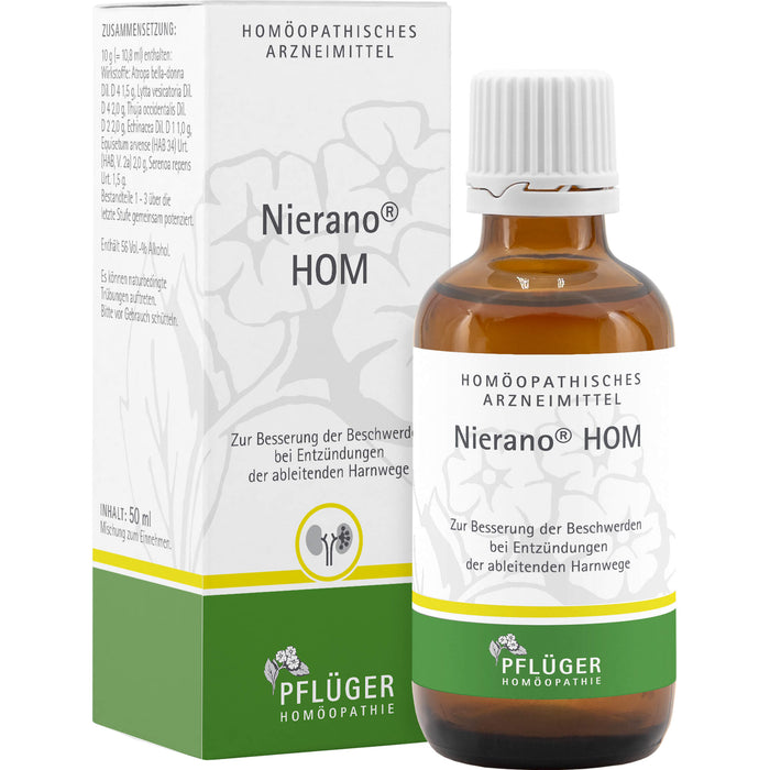 Pflüger Nierano HOM Tropfen bei Entzündungen der ableitenden Harnwege, 50 ml Lösung