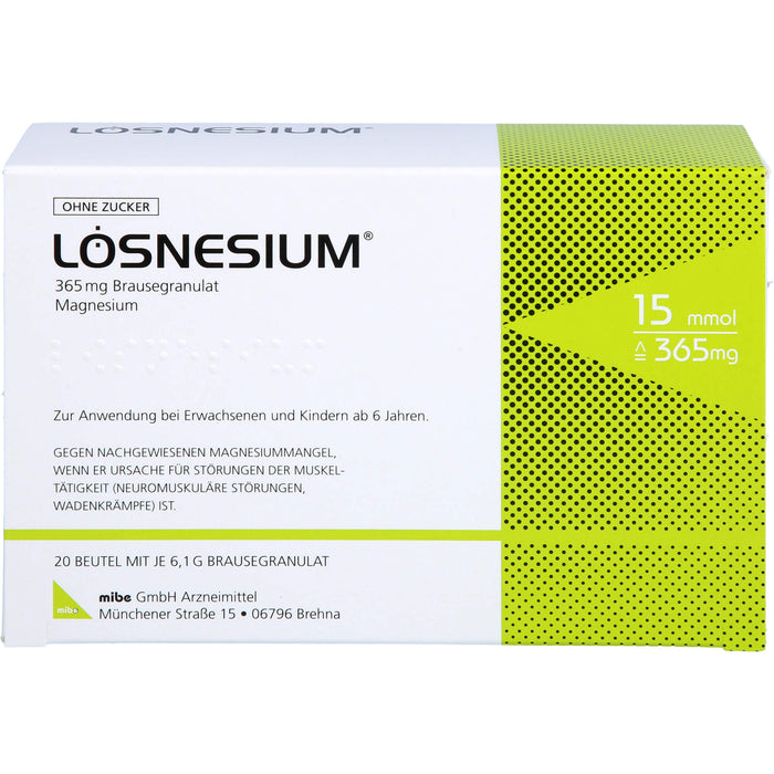 Lösnesium Magnesium Brausegranulat, 20 St. Beutel