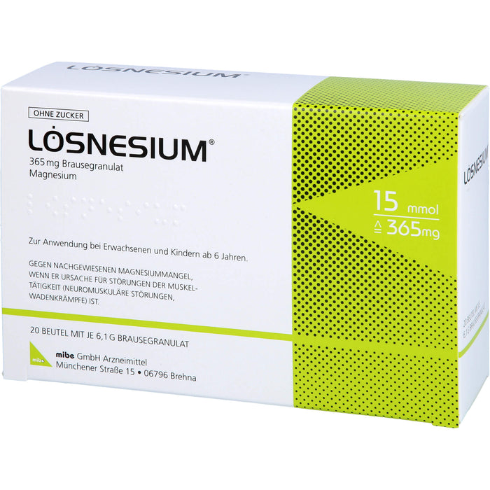 Lösnesium Magnesium Brausegranulat, 20 St. Beutel