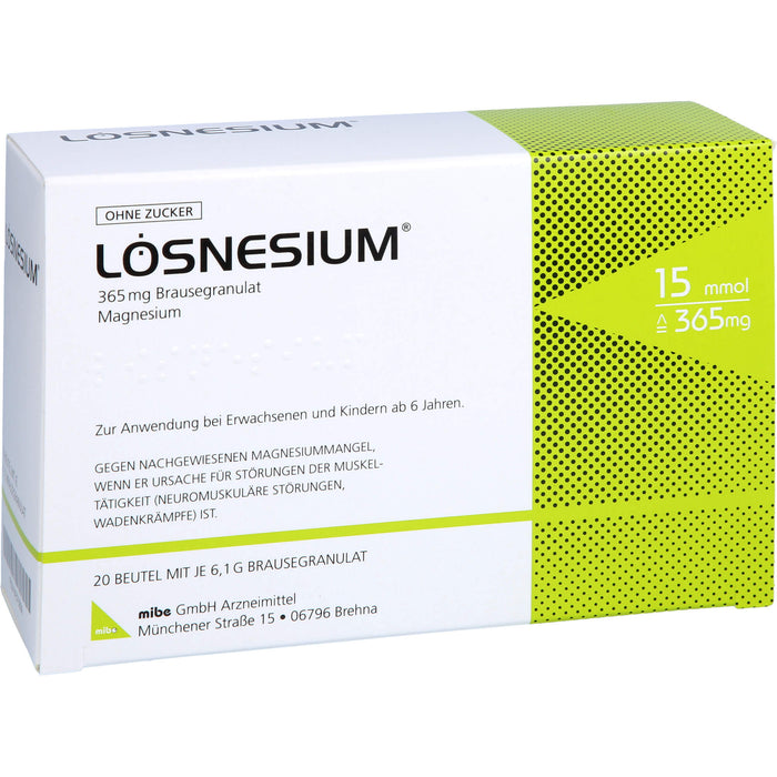 Lösnesium Magnesium Brausegranulat, 20 St. Beutel
